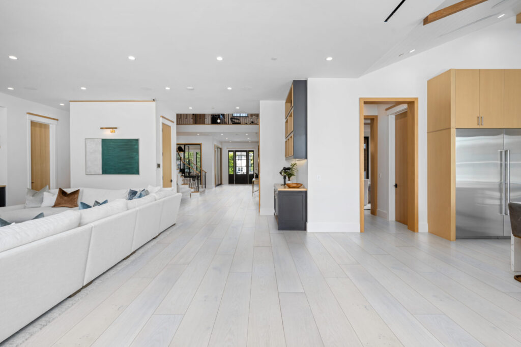 Light colored hardwood flooring in Beverly Hills Los Angeles